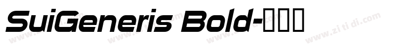 SuiGeneris Bold字体转换